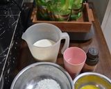 Foto langkah ke 1 dari resep Matcha Turkish Magnolia Pudding.