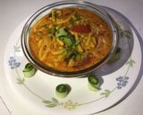 A picture of step 10 of Kathiyawadi gathiya ki sabzi.