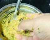 A picture of step 2 of MANGODE- Moong Dal Pakoras: Tea Time Snacks.