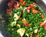 A picture of step 2 of Aloo Methi.