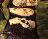 Une image de l'étape 8 de Aubergines,poivrons verts et oignons marinés et grillés.