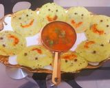A picture of step 3 of Green peas emoji idli.