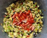 Foto del paso 4 de la receta: 🥧🍅🍆🧅Tarta de verduras de estación con masa integral con mix de semillas y levadura 🧅🍆🍅🥧