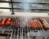 A picture of step 6 of Kafta balls - Lebanese style meatballs.
