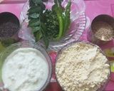 A picture of step 1 of Khandvi.
