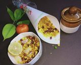 A picture of step 4 of Bhel chat.