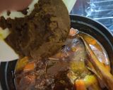 A picture of step 6 of Katsu Curry Rice (カツカーレライス).