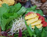 Hình bước làm 1 của món Lẩu nấm chay