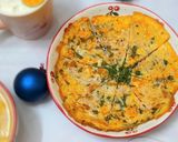 Hình bước làm 2 của món Trứng chiên lá đinh lăng