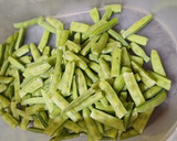 A picture of step 1 of Cluster beans.
