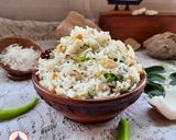A picture of step 6 of Coconut Rice (Thengai Sadam).
