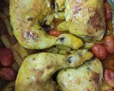 Foto del paso 7 de la receta Pollo Asado al Vino Blanco y Orégano con Patatas al Pimentón y Cúrcuma y Cherrys