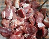 A picture of step 1 of Khasi ko masu ko achar / Mutton Pickle.