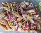Hình bước làm 2 của món Thịt bê hấp gừng sả tía tô