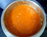 A picture of step 11 of Idly with sambar (without dal) for breakfast.