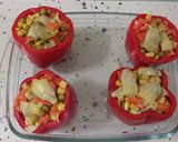 Foto del paso 7 de la receta: Pimientos rellenos de verduras y arroz salteado con calabaza y canela