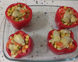 Foto del paso 7 de la receta: Pimientos rellenos de verduras y arroz salteado con calabaza y canela