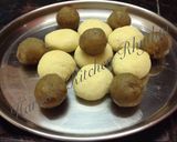 A picture of step 6 of Sajjappa (coconut sooji sweet kachori).