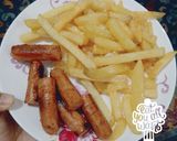 Foto langkah ke 5 dari resep Smoked chicken sausage baberque with french fries.