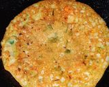 A picture of step 4 of Protein packed Moong and masoor dal Chilla.