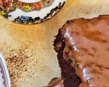 A picture of step 7 of Micro Chocolate Brownie with black Coffee.
