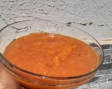 A picture of step 2 of Yam porridge (with pumpkin).