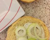 A picture of step 5 of Lamb and mint on a Brioch Buns.