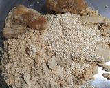 A picture of step 2 of Sesame / Til Ladoo.