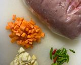 รูปขั้นตอนการทำที่ 1 ของ หมูเด้งผัดพริกขี้หนูสวน