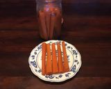 A picture of step 1 of California Farm Sweet Pickled Winter Carrots.