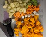 A picture of step 1 of Butternut Squash soup.