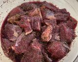 A picture of step 1 of Stifado.