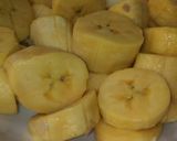 A picture of step 1 of Plantain meat rolls.