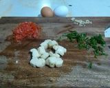 Foto del paso 1 de la receta: Omelette de queso y tomate