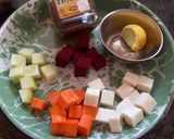 A picture of step 2 of Cube winter special salad.