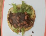 A picture of step 8 of Mexican Fajitas with Black Rice and Beans.