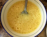 A picture of step 2 of Savory steamed egg custard with shrimp in radish cup.