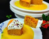 A picture of step 9 of Custard Cake with Mango Milk & Frosting, Eggless.