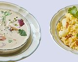A picture of step 6 of Cilantro pachadi, onion pachadi with Curd.