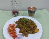 A picture of step 4 of Guar beans veg.