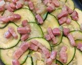 Une image de l'étape 4 de Lasagnes de courgettes, lardons et comté.