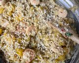 Une image de l'étape 3 de Risotto d’orzo crevette et persil.