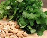 A picture of step 1 of Coriander and Cashew dip.