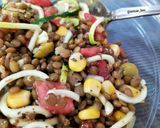 Foto del paso 6 de la receta Ensalada de lentejas con sandía y calabacín