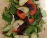 A picture of step 2 of My Quick BBQ Chicken Wrap.