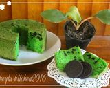 Foto langkah ke 10 dari resep Sponge Cake Pandan Santan with Oreo (lembut bgt.. irit 3 telur).