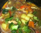 A picture of step 8 of Curry chicken soup 😋.