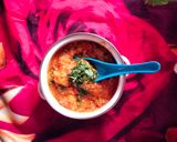 A picture of step 6 of Masala oats.