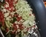 A picture of step 2 of Chicken and vege roll.
