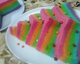 Foto langkah ke 7 dari resep Steamed Rainbow Cake Ny Liem.